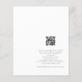 PAPIER QR Code Schwarz-weiße Bohemische Hochzeitse (Hinten)