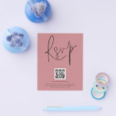 PAPIER | QR Code Script Wedding Dusty Rose UAWG (Einzeln)