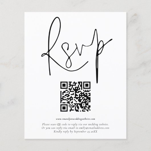 PAPIER | QR Code Script Wedding RSVP (Vorne)