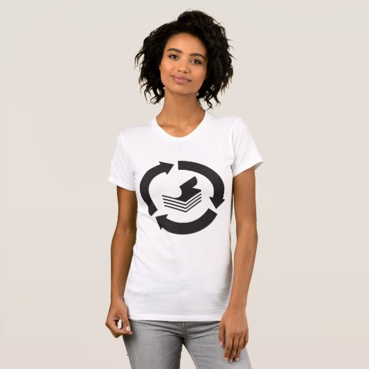 Papier Recycelnd T - Shirt für Frauen (Vorne ganz)