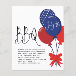 PAPIER | Red White Blue Balloons 4. Juli GRILLEN E