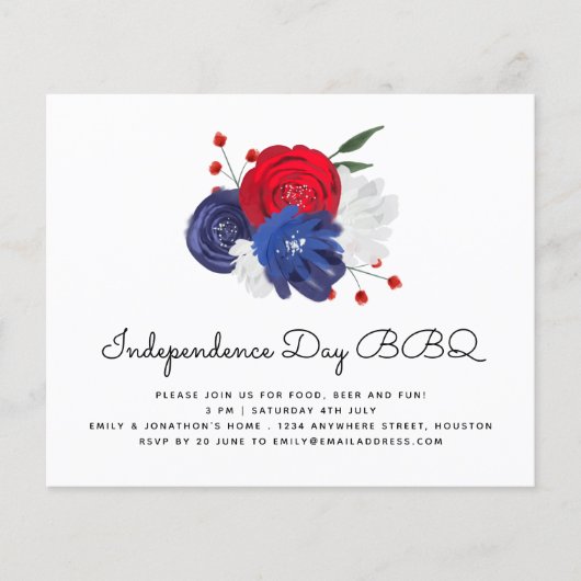 PAPIER | Red White Blue Florals 4. Juli GRILLEN Ei (Vorne)