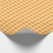 Papier, Rosa und Gelb Gingham Geschenkpapier (Ecke)