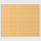 Papier, Rosa und Gelb Gingham Geschenkpapier (Flach)