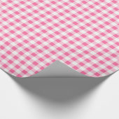 Papier, Rosa und Weiß Gingham Geschenkpapier (Ecke)