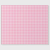 Papier, Rosa und Weiß Gingham Geschenkpapier (Flach)
