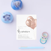 PAPIER Rose Gold Ballon QR Code Quinceañera Party (Einzeln)