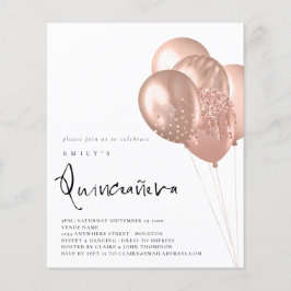 PAPIER Rose Gold Ballon QR Code Quinceañera Party