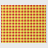 Papier, rot und gelb Gingham Geschenkpapier (Flach)