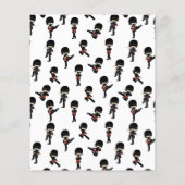 PAPIER rufen alle Ninjas! Geburtstagsparty Einladu (Hinten)