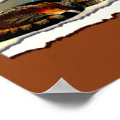 Papier-Scherenschnitt-Ruhehaus-Kunstposter Poster (Ecke)