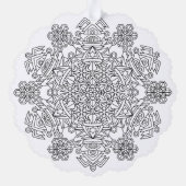 Papier-Schneeflocken-Farbseiten-Ornament Ornament Karte (Rückseite)