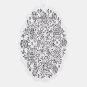 Papier-Schneeflocken-Farbseiten-Ornament Ornament Karte (Rechts)