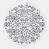 Papier-Schneeflocken-Farbseiten-Ornament Ornament Karte (Vorderseite)