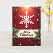Papier-Schneekristall-Weihnachtskarte Karte (Gelbe Blume)