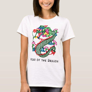 Papier-Schnitt-Jahr des Drache-T - Shirt