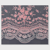 Papier, schwarz und PINK, ANTIQUE Geschenkpapier (Flach)