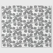 Papier schwarz-weiß Mushroom Geschenkpapier (Flach)