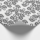 Papier schwarz-weiß Mushroom Geschenkpapier (Ecke)