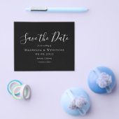 PAPIER Schwarze Hochzeit Save The Date (Einzeln)