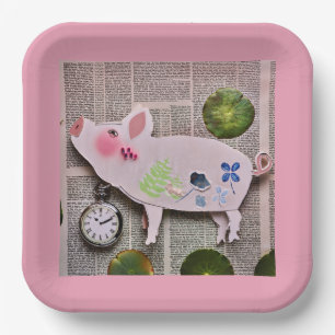 Papier-Schwein-Papierteller Pappteller