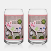 Papier-Schwein-Soda-Glas Dosenglas (Rückseite)