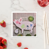 Papier-Schwein-Taschentuch Serviette (Beispiel)