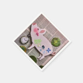 Papier-Schwein-Taschentuch Serviette (Ecke)
