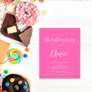 PAPIER Script Hot Pink 10. Geburtstagsparty