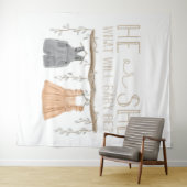 Papier Serviette, Er oder Sie, Baby-Party, Wandteppich (Beispiel (Horizontal))