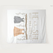 Papier Serviette, Er oder Sie, Baby-Party, Wandteppich (Vorderseite (Horizontal))