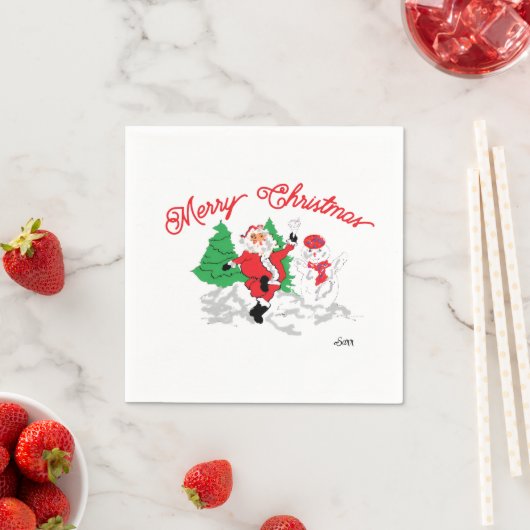 Papier Serviette : Frohe Weihnachten (Beispiel)
