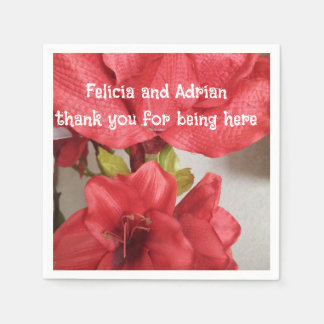 Papier Serviette Hochzeit Amaryllis rot