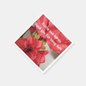 Papier Serviette Hochzeit Amaryllis rot (Ecke)