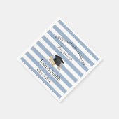 Papier Servietten Blau & Weiß gestreift Abschluss (Ecke)