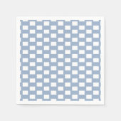 Papier Servietten, Blau-Weiß gestreift kariert Serviette (Vorderseite)