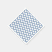 Papier Servietten, Blau-Weiß gestreift kariert Serviette (Ecke)