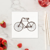 Papier Servietten Fahrrad weiß braun (Beispiel)