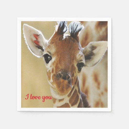 Papier Servietten Giraffe (Vorderseite)