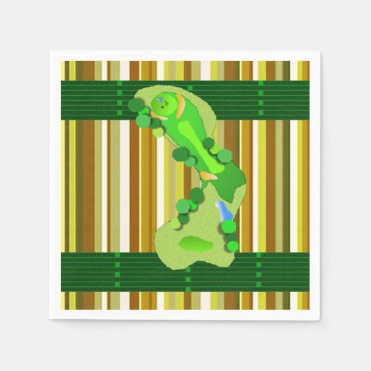 Papier-Servietten Golf Serviette (Vorderseite)