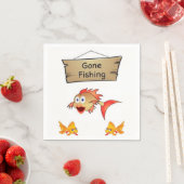 Papier Servietten Gone Fishing (Beispiel)