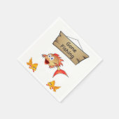 Papier Servietten Gone Fishing (Ecke)