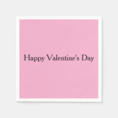 Papier Servietten Rosa Frohen Valentinstag (Vorderseite)