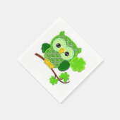 Papier-Servietten St. Patrick's Day Eule Serviette (Ecke)
