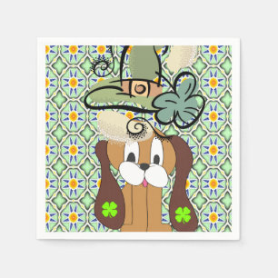Papier-Servietten St. Patrick's Day Hund Serviette