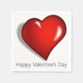 Papier-Servietten Valentinstag Rotes Herz Serviette (Vorderseite)