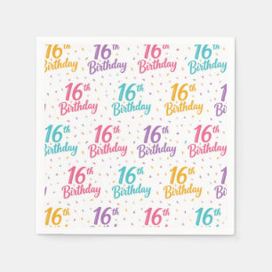 Papier-Servietten zum 16. Geburtstag, Sweet 16 Par Serviette