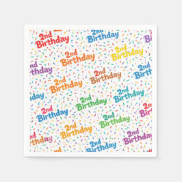 Papier-Servietten zum 2. Geburtstag, zweite Geburt Serviette