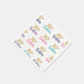 Papier-Servietten zum 80. Geburtstag, Achtzigster Serviette (Ecke)