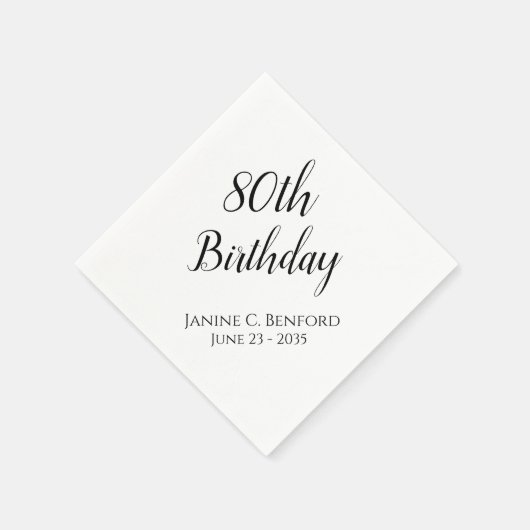 Papier-Servietten zum 80. Geburtstag Serviette (Ecke)